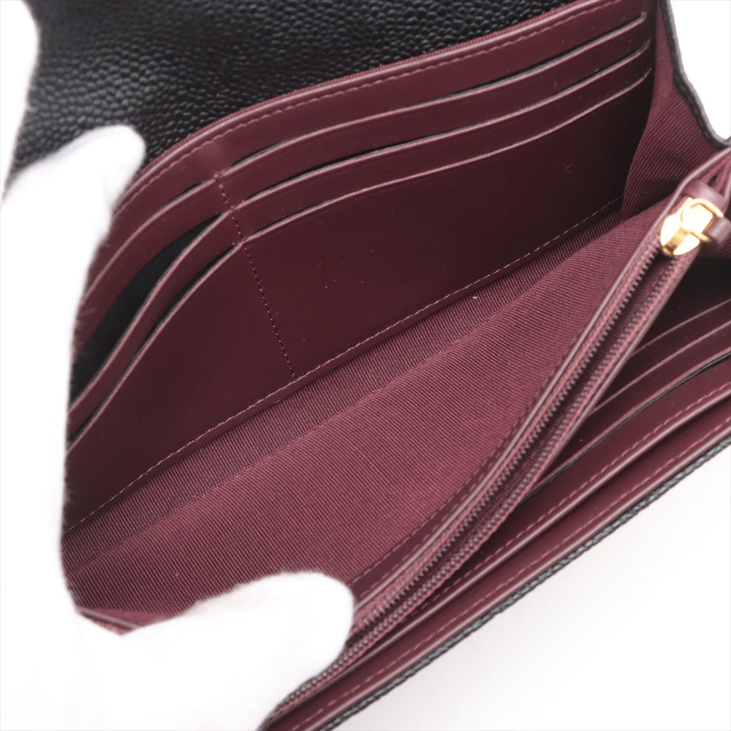 Chanel Long Caviar Black Wallet