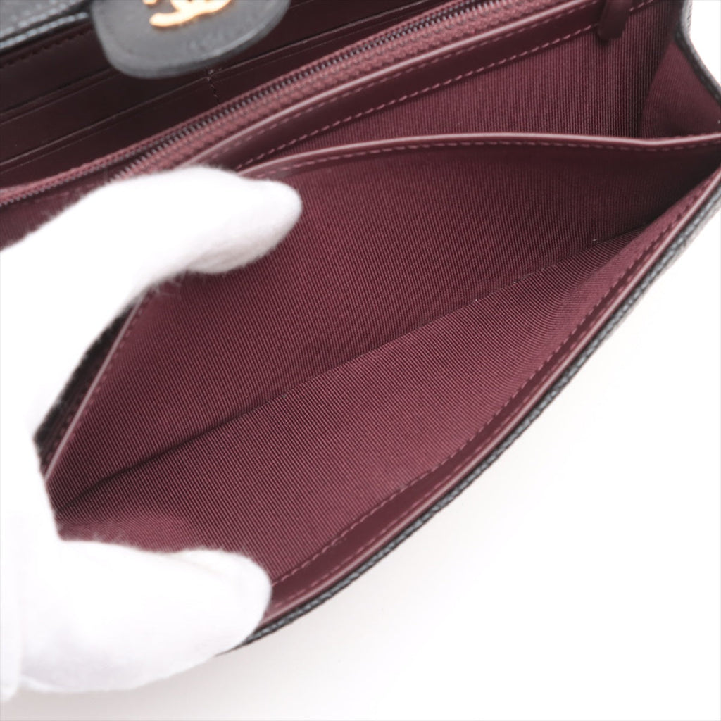 Chanel Long Caviar Black Wallet