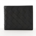 Bottega Veneta Intrecciato Black Calfskin Leather Bi-Fold Wallet [Clearance Sale]
