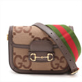 Brown Jumbo GG Canvas Horsebit 1955 Mini Shoulder Bag