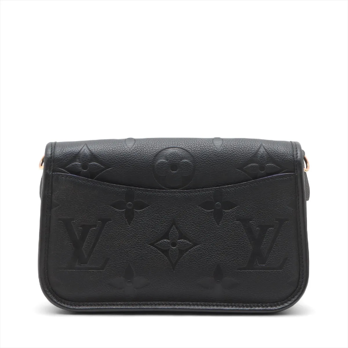 Black Monogram Empreinte Leather Diane Shoulder Bag (Rented Out)