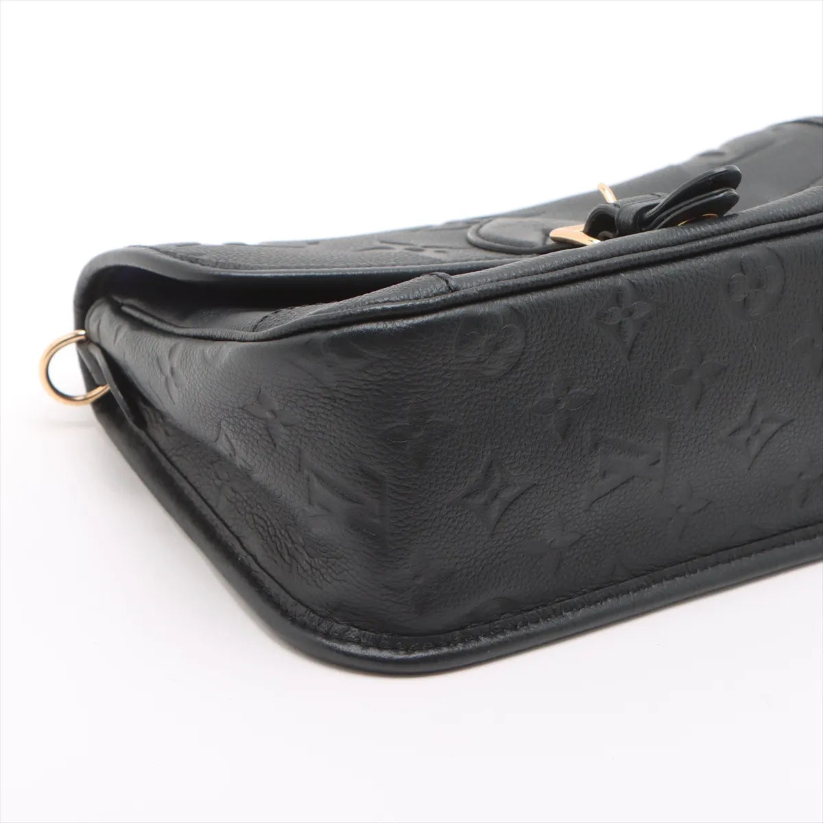 Black Monogram Empreinte Leather Diane Shoulder Bag (Rented Out)