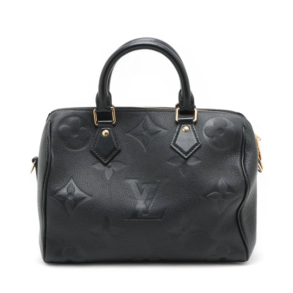 Louis Vuitton Noir Monogram Empreinte Leather Speedy 25 [Clearance Sale]