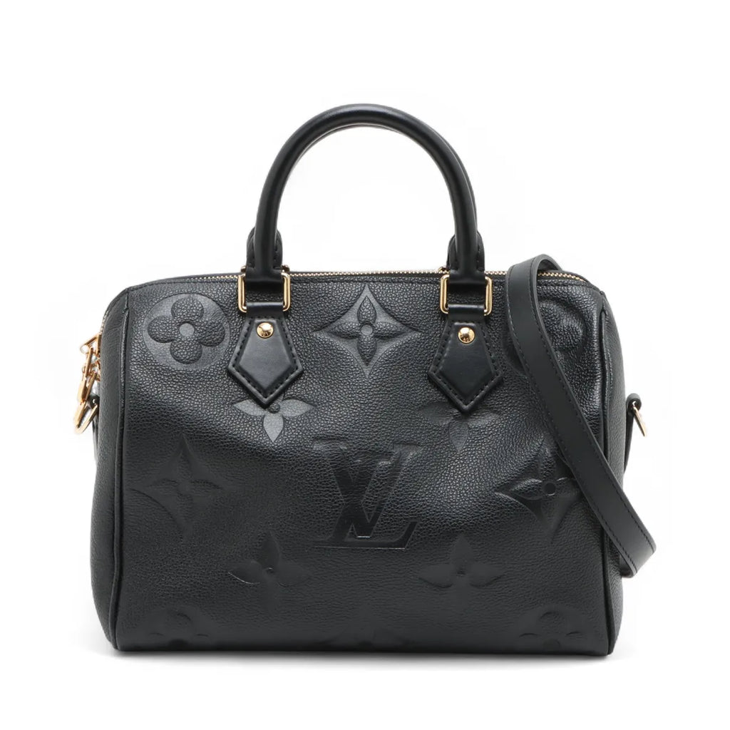 Louis Vuitton Noir Monogram Empreinte Leather Speedy 25 [Clearance Sale]