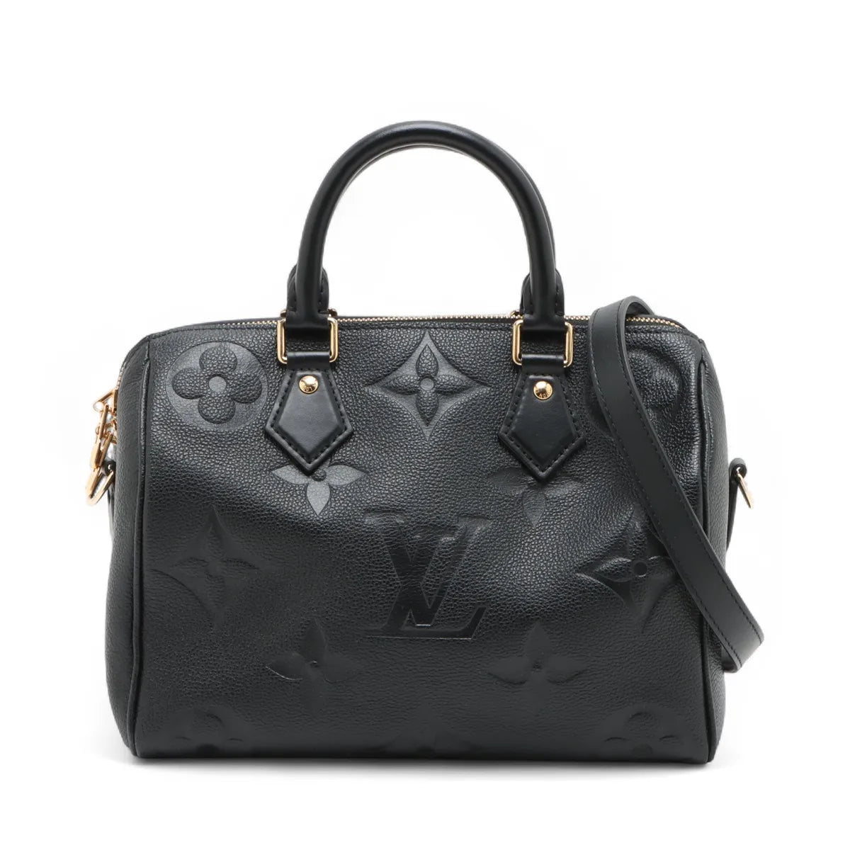 Louis Vuitton Noir Monogram Empreinte Leather Speedy 25 [Clearance Sale]