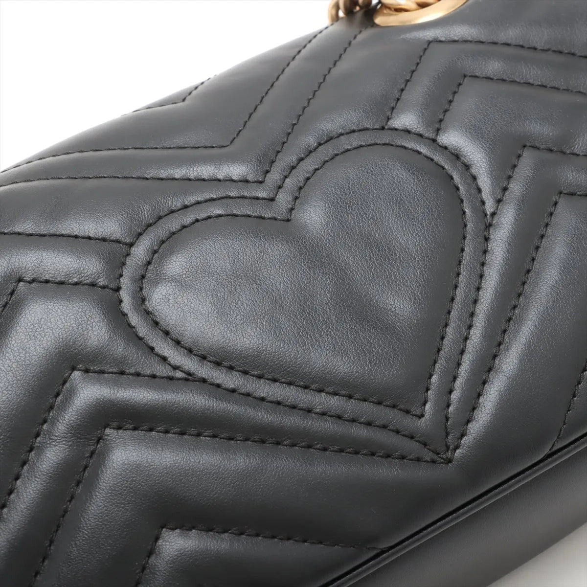 Gucci Black Leather GG Marmont Small Shoulder Bag [Clearance Sale]
