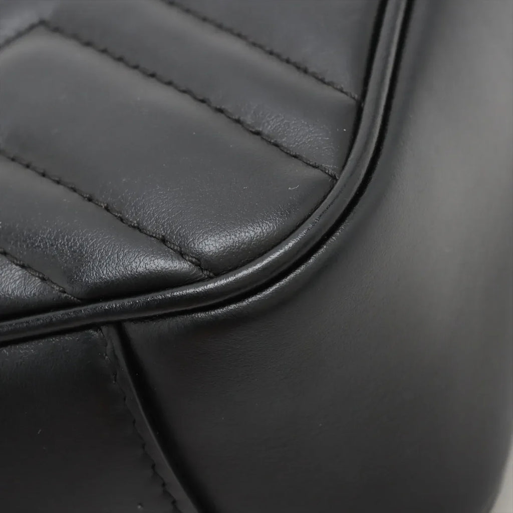 Gucci Black Leather GG Marmont Small Shoulder Bag [Clearance Sale]