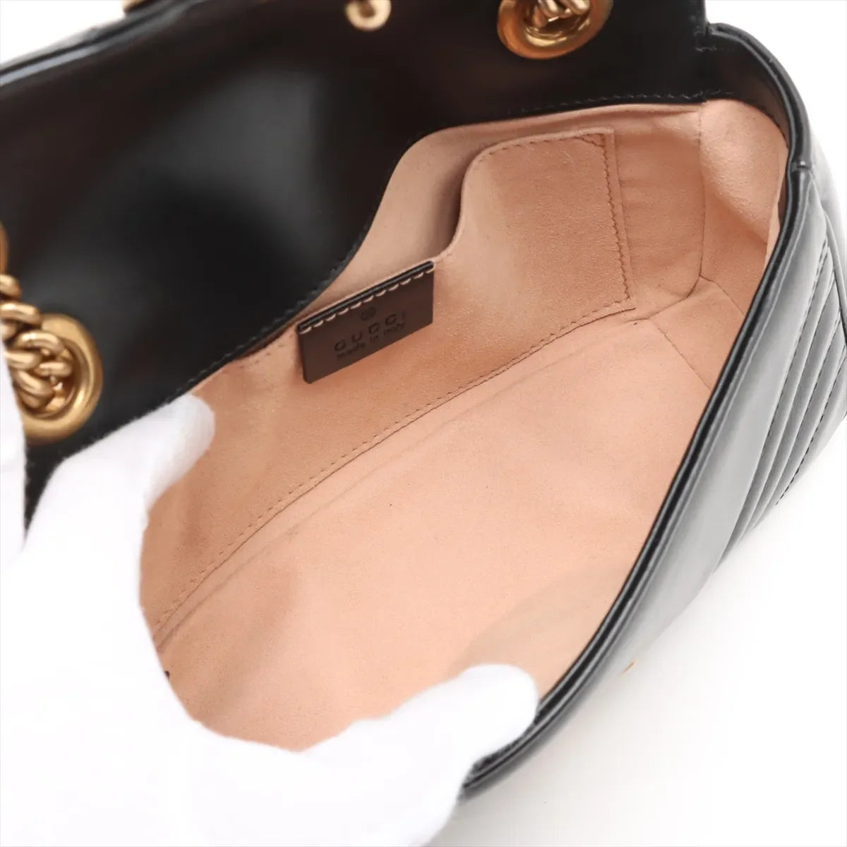 Gucci Black Leather GG Marmont Small Shoulder Bag [Clearance Sale]