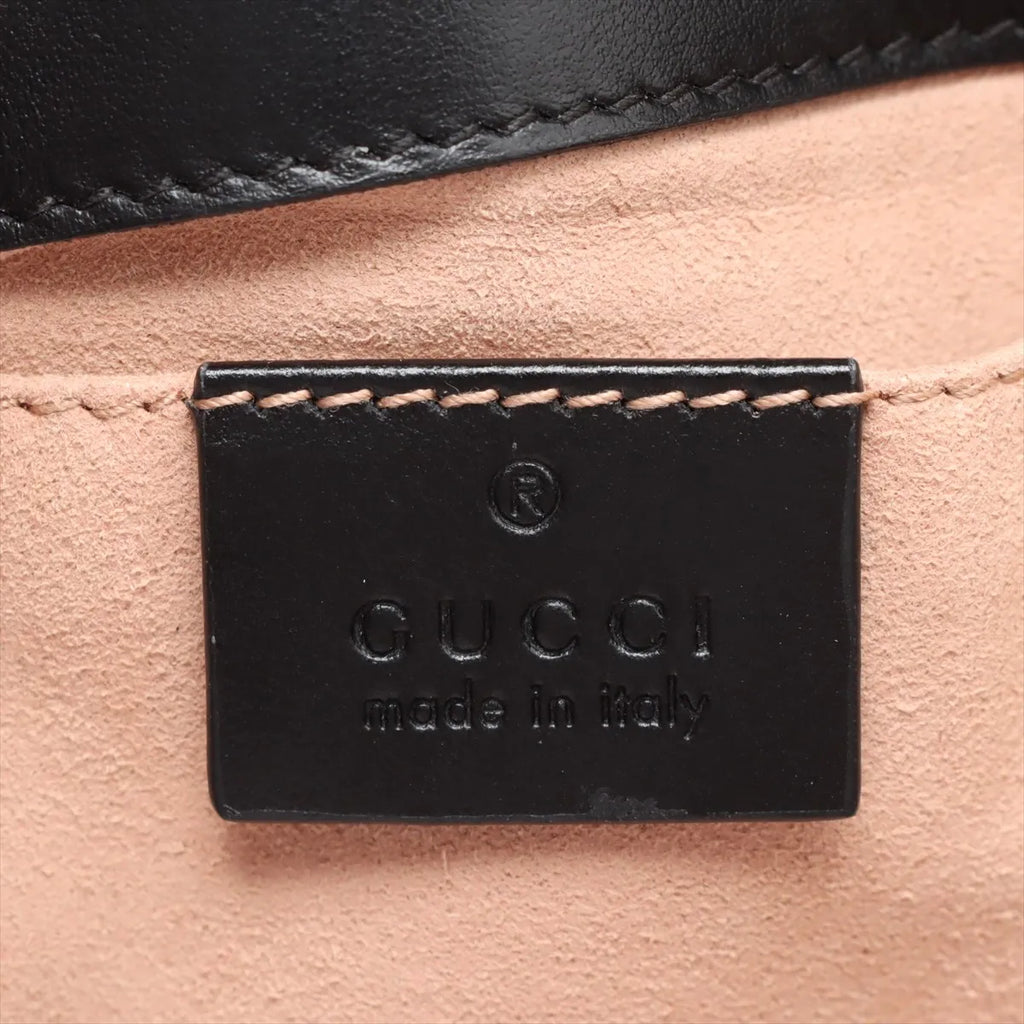 Gucci Black Leather GG Marmont Small Shoulder Bag [Clearance Sale]
