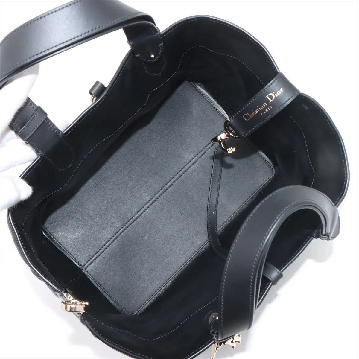 Christian Dior Black Macrocannage Lambskin Medium Dior Toujour Bag [Clearance Sale]