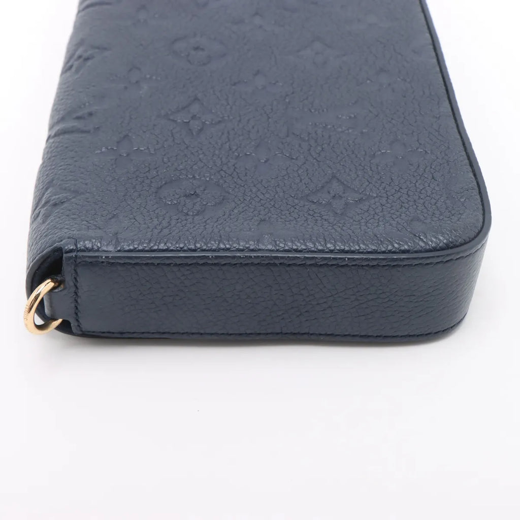 Louis Vuitton Navy Blue Monogram Empreinte Leather Pochette Felicie [Clearance Sale]