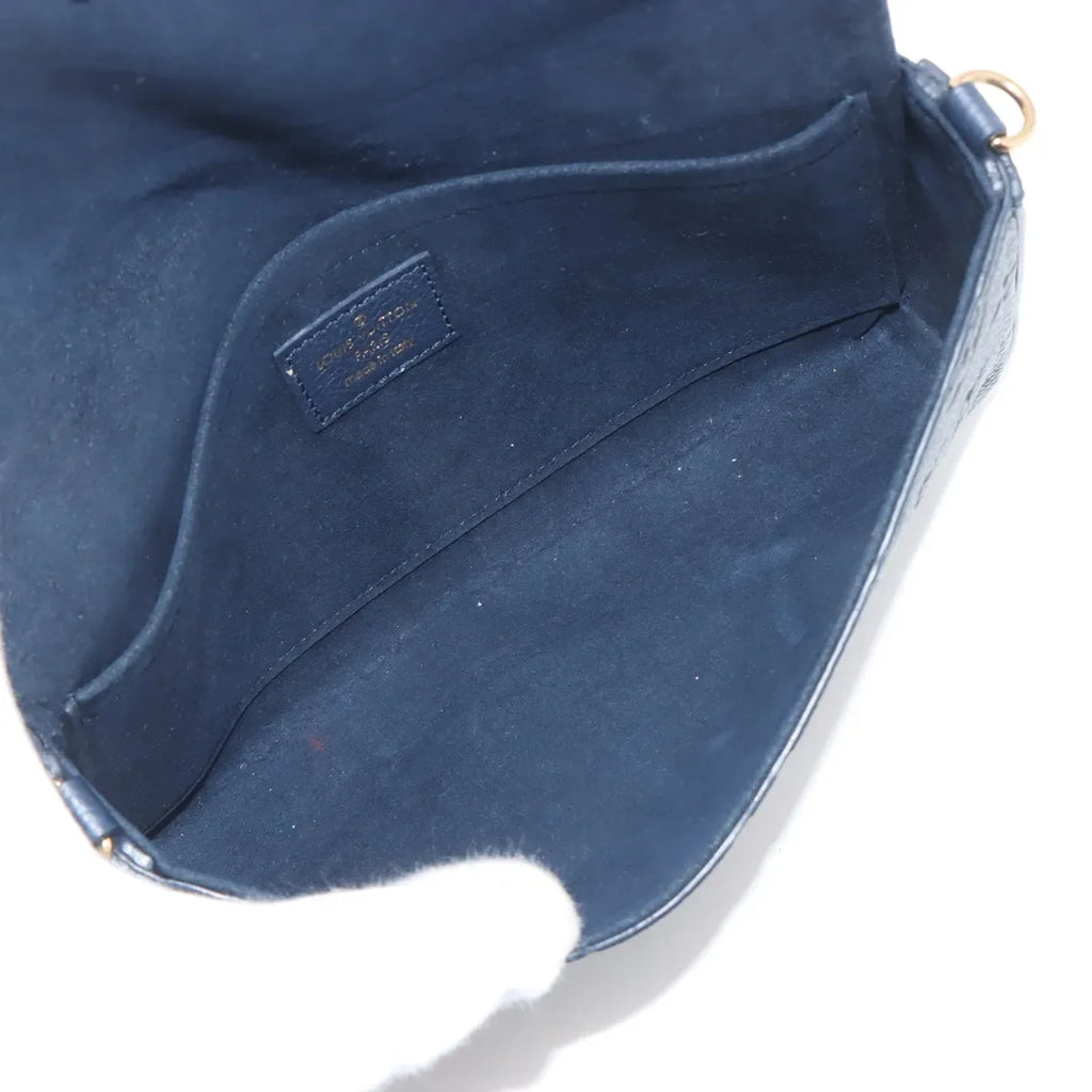 Louis Vuitton Navy Blue Monogram Empreinte Leather Pochette Felicie [Clearance Sale]