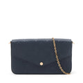 Louis Vuitton Navy Blue Monogram Empreinte Leather Pochette Felicie [Clearance Sale]