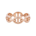 HERMES Chaine d'Ancre Anchene Ring Size PM/#51 18K Pink Gold
