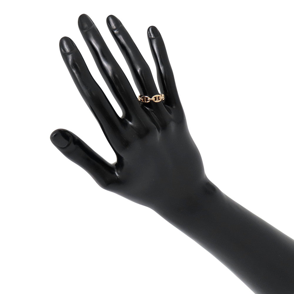 HERMES Chaine d'Ancre Anchene Ring Size PM/#51 18K Pink Gold