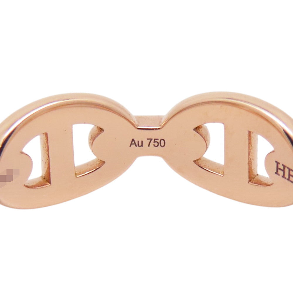 HERMES Chaine d'Ancre Anchene Ring Size PM/#51 18K Pink Gold
