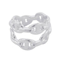 HERMES Chaine d'Ancre Double Row Ring Size 52 SV925