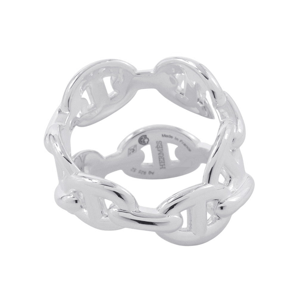 HERMES Chaine d'Ancre Double Row Ring Size 52 SV925