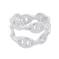 HERMES Chaine d'Ancre Double Row Ring Size 53 SV925