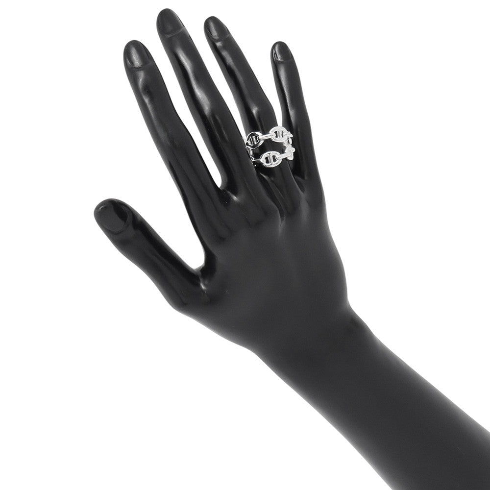 HERMES Chaine d'Ancre Double Row Ring Size 53 SV925