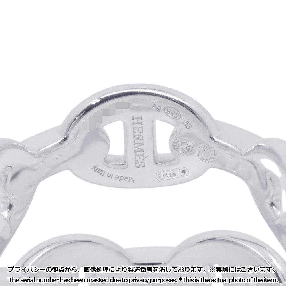 HERMES Chaine d'Ancre Double Row Ring Size 53 SV925