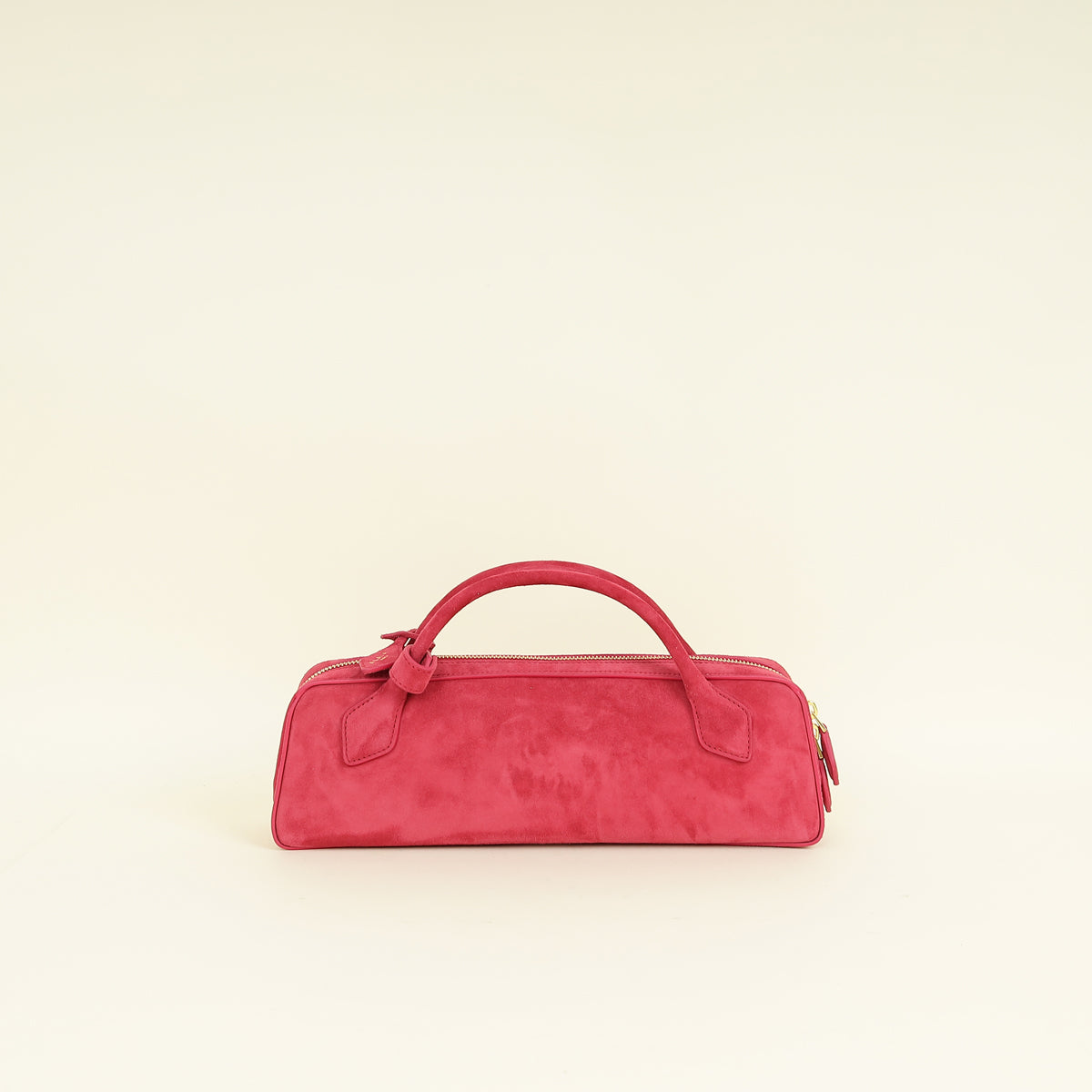 Alaia Framboise Suede Clutch Bag
