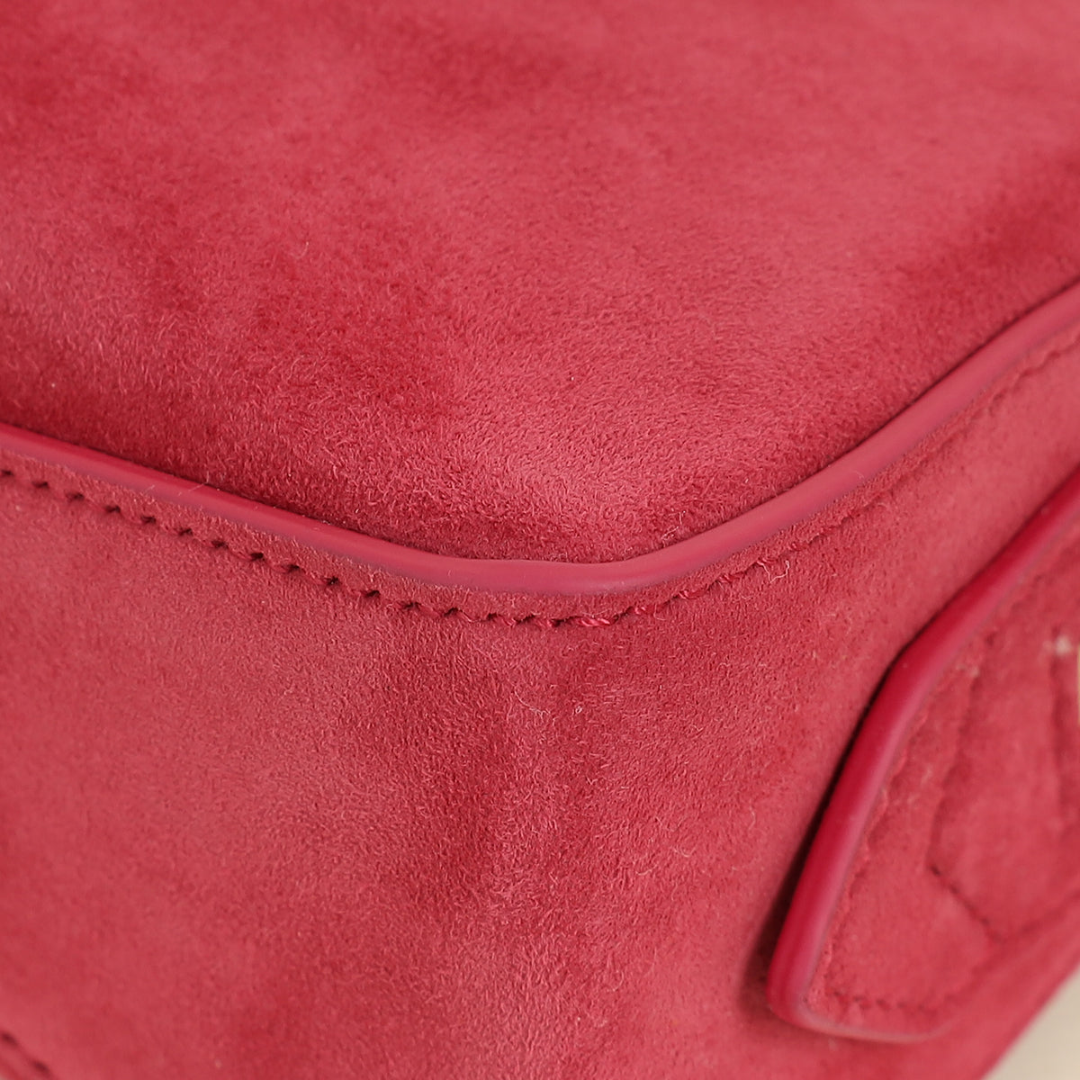 Alaia Framboise Suede Clutch Bag