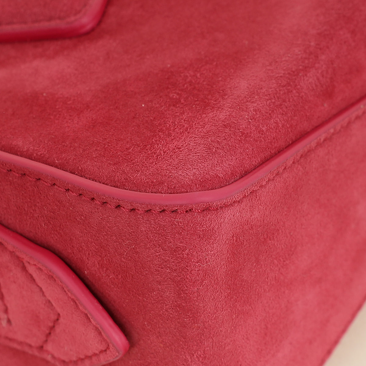 Alaia Framboise Suede Clutch Bag