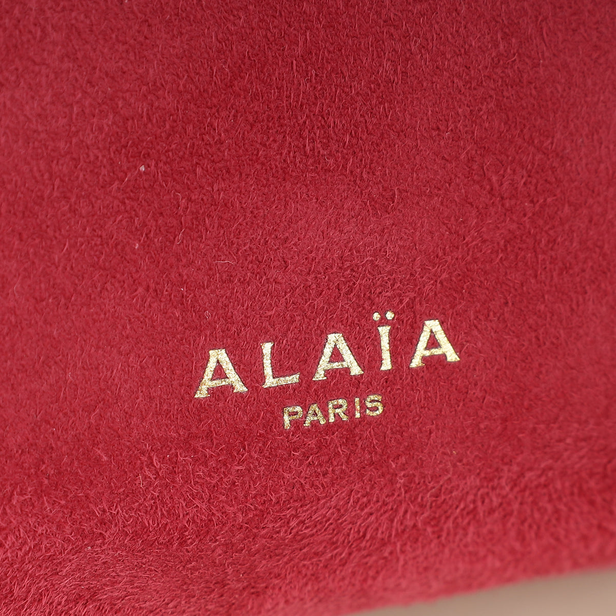 Alaia Framboise Suede Clutch Bag
