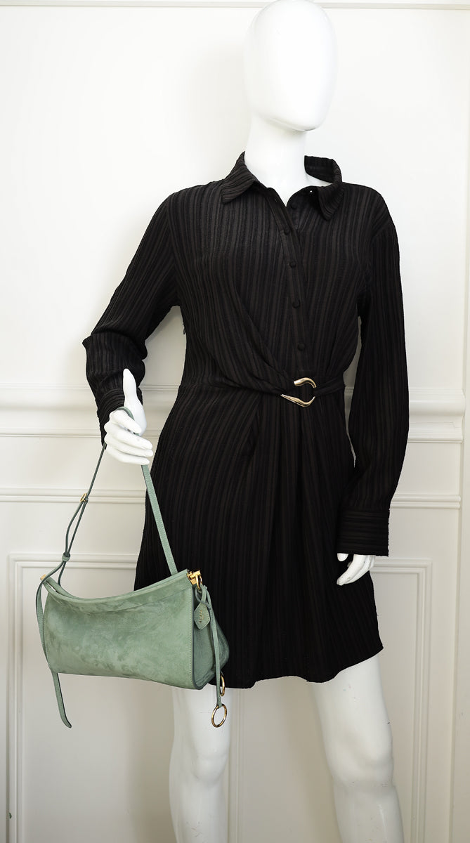 Alaïa Vert Sauge Le Click East West Medium Shoulder Bag