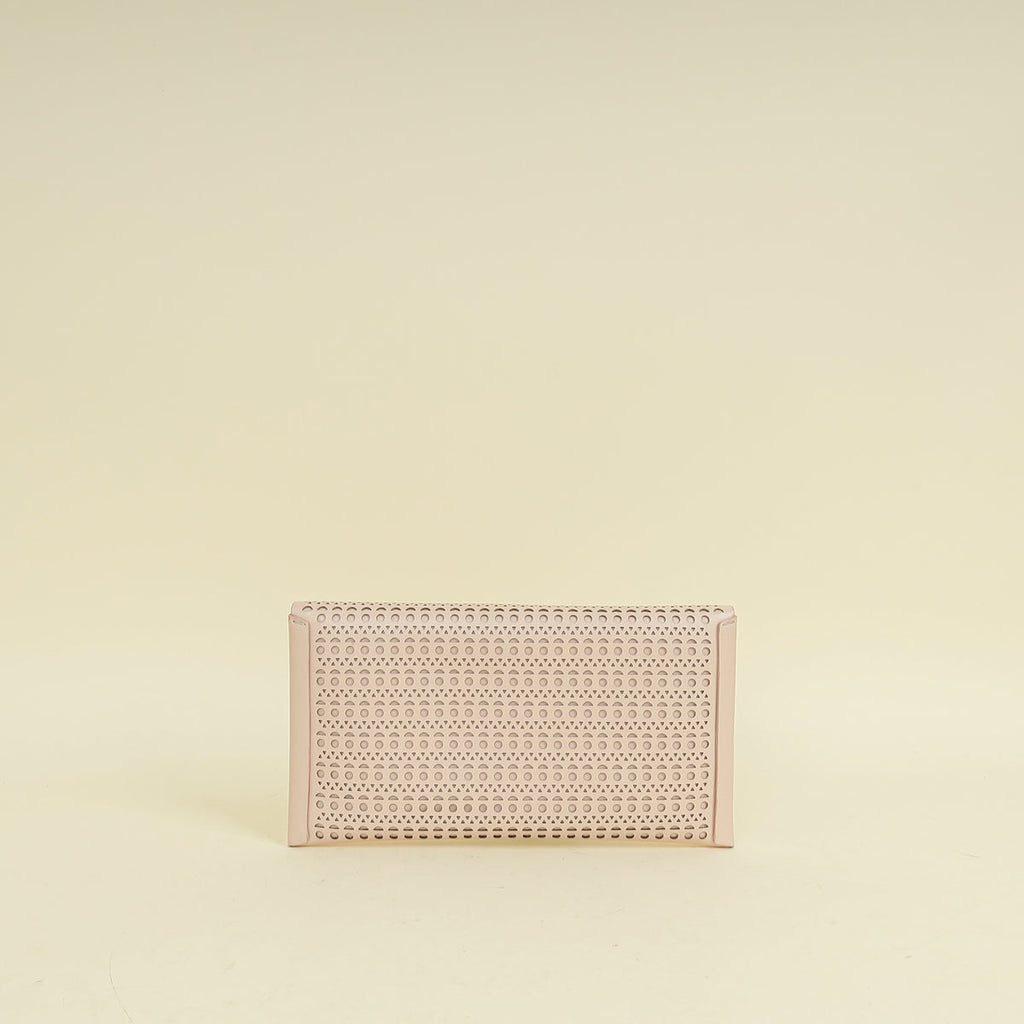 Alaia Nude Laser Cut Clutch