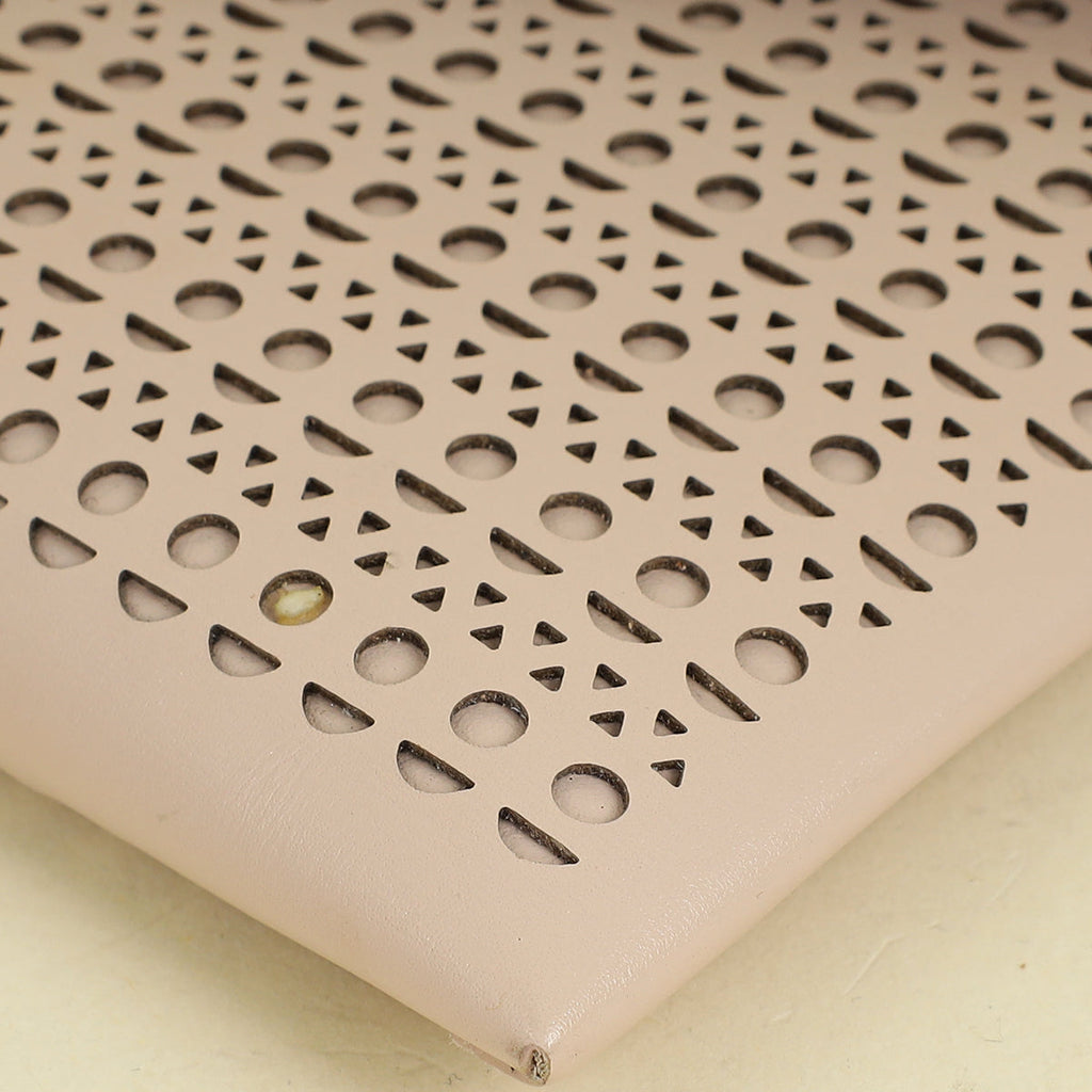 Alaia Nude Laser Cut Clutch