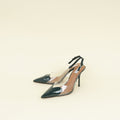 Alaia Dark Green Vert Bouteille Le Cœur Slingback Pumps 38