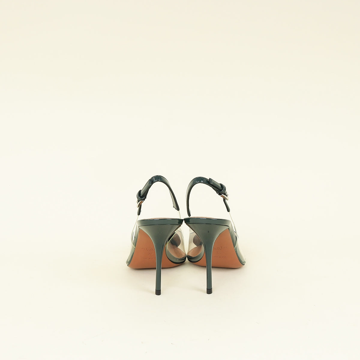 Alaia Dark Green Vert Bouteille Le Cœur Slingback Pumps 38