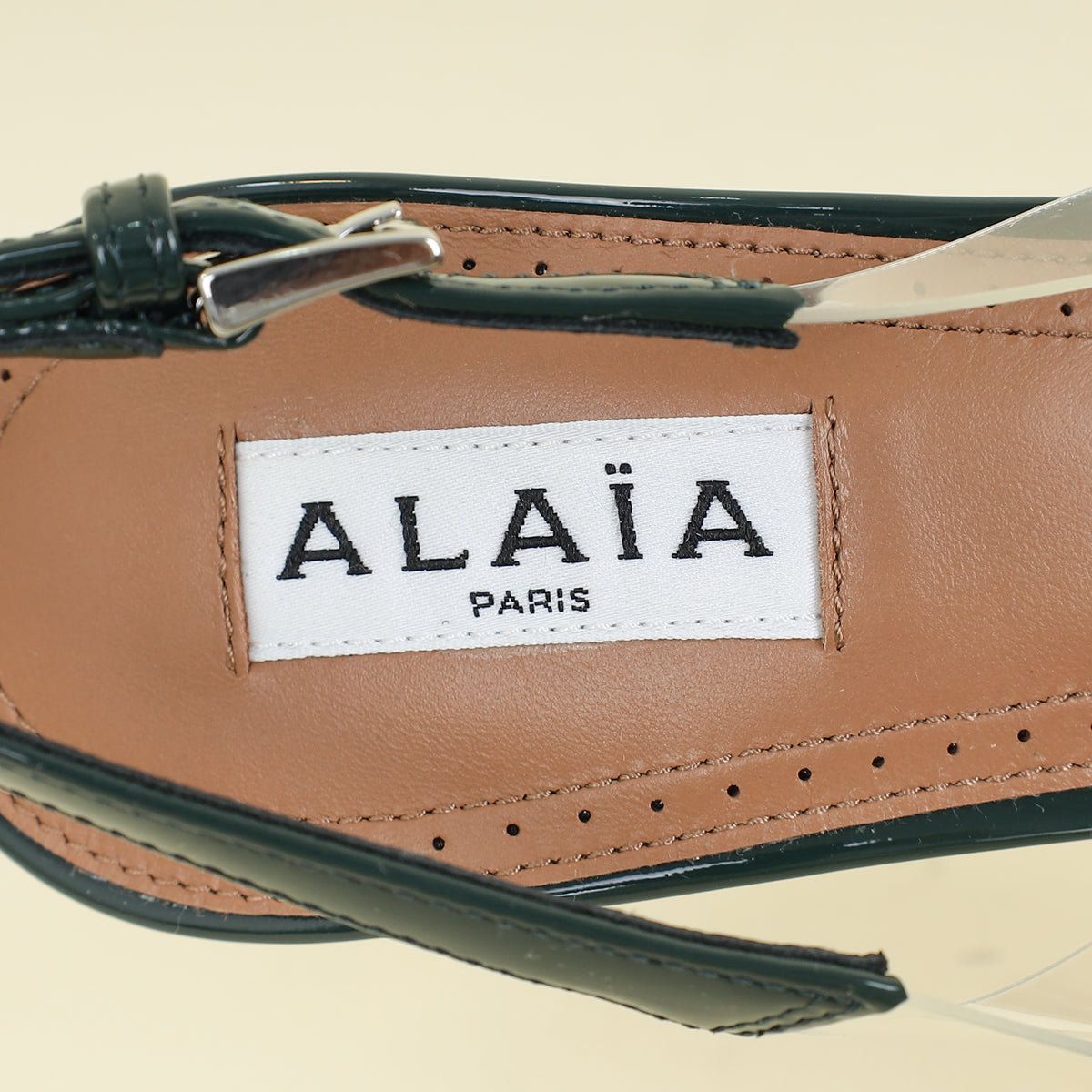 Alaïa Vert Bouteille Le Coeur Slingback Pump 38