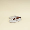 Alaïa White Crystal-embellished Ballet Flats 36.5
