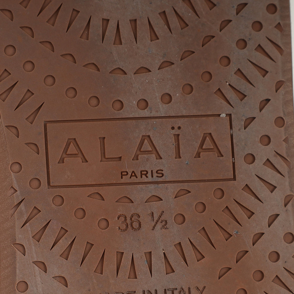 Alaïa White Crystal-embellished Ballet Flats 36.5