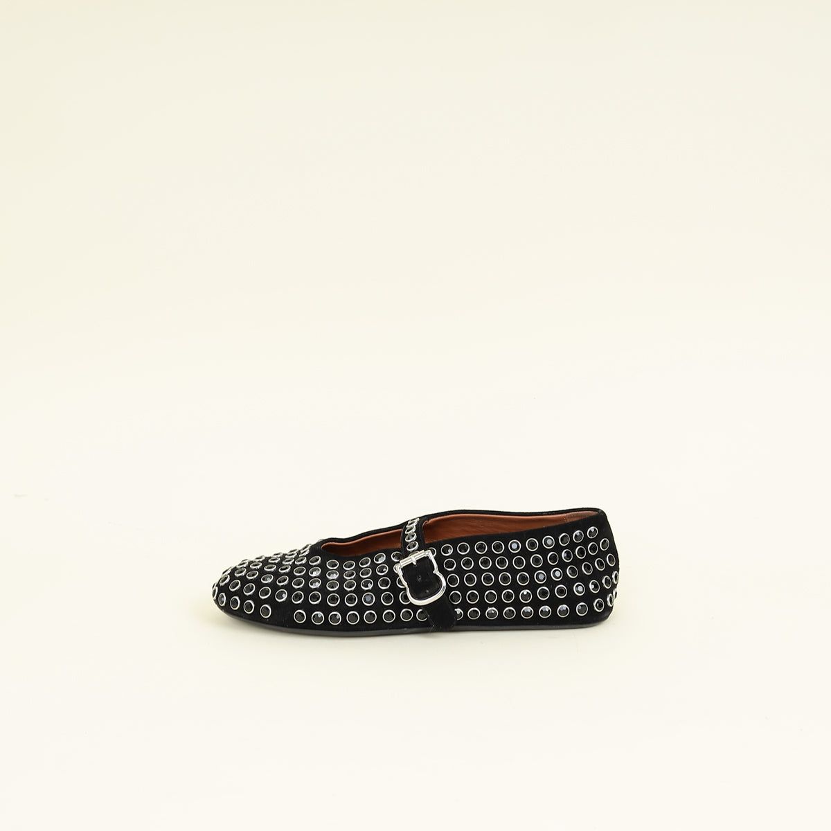 Alaïa Black Crystal-embellished Ballet Flats 37