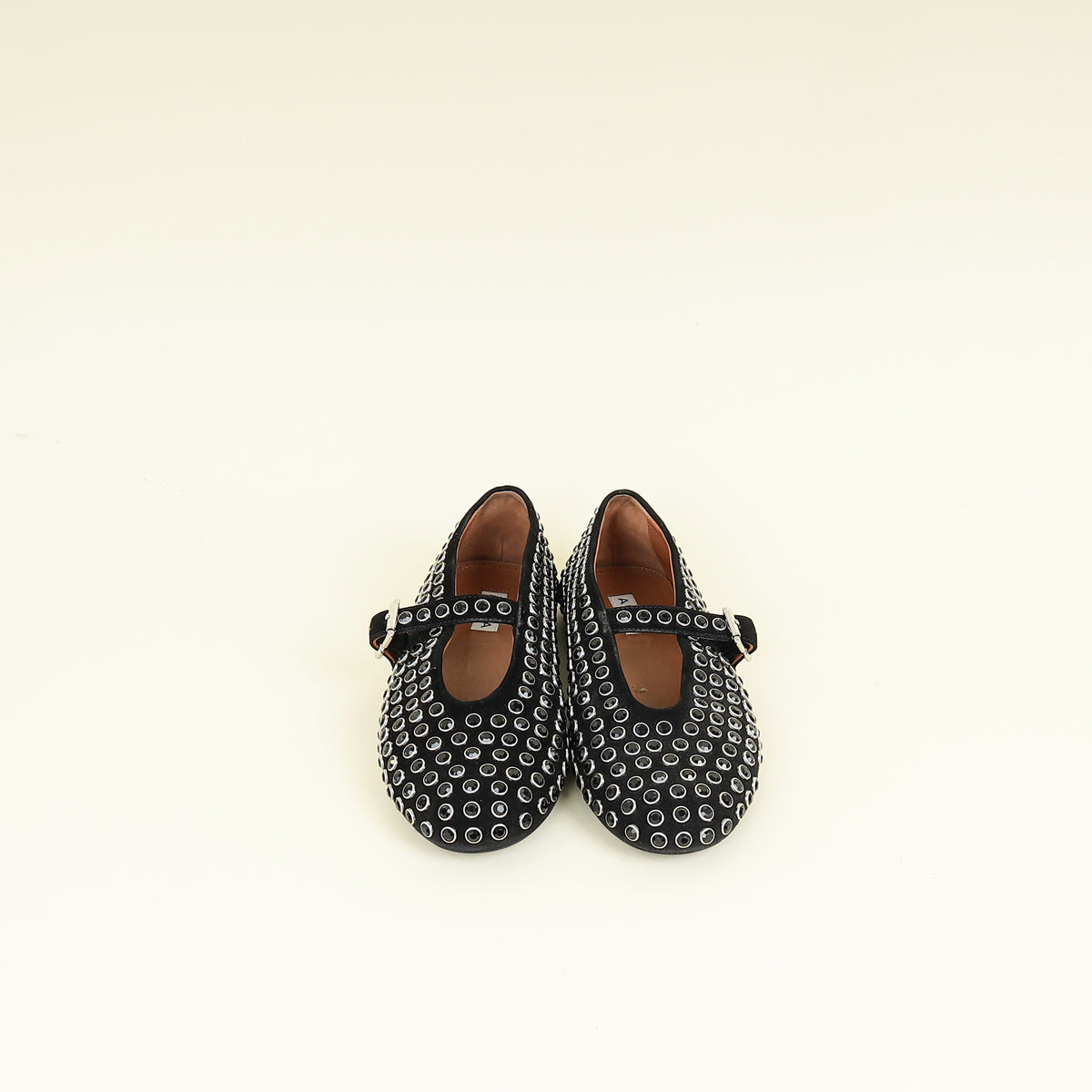 Alaïa Black Crystal-embellished Ballet Flats 37