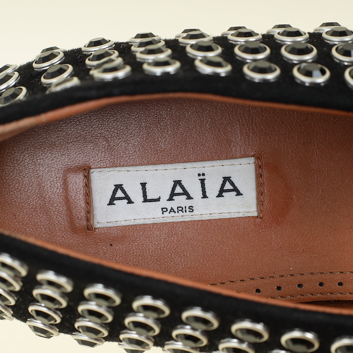 Alaïa Black Crystal-embellished Ballet Flats 37