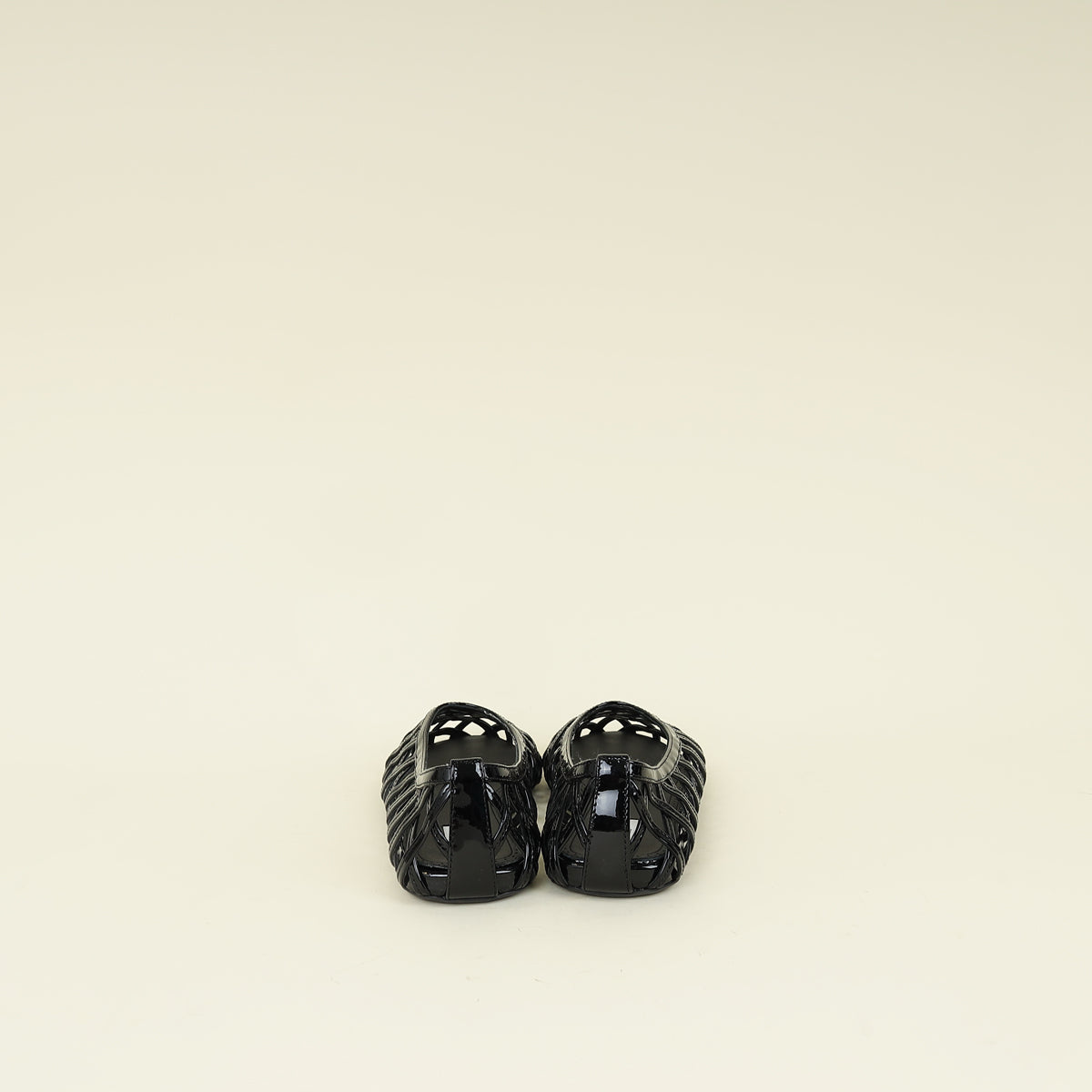 Alaia Black Cage Ballet Flats 38