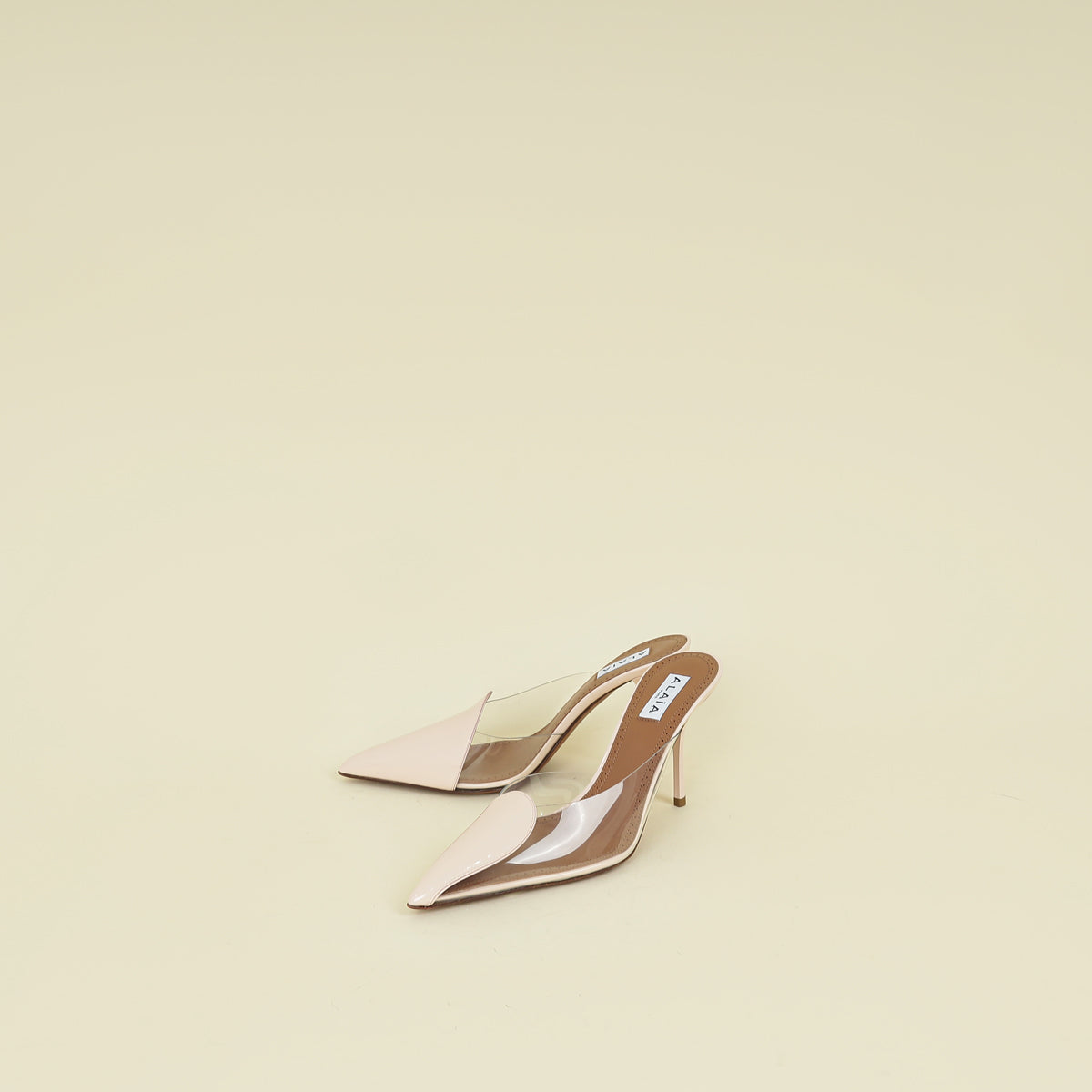 Alaia Bicolor Le Cœur Abstrait 90 Mules 38