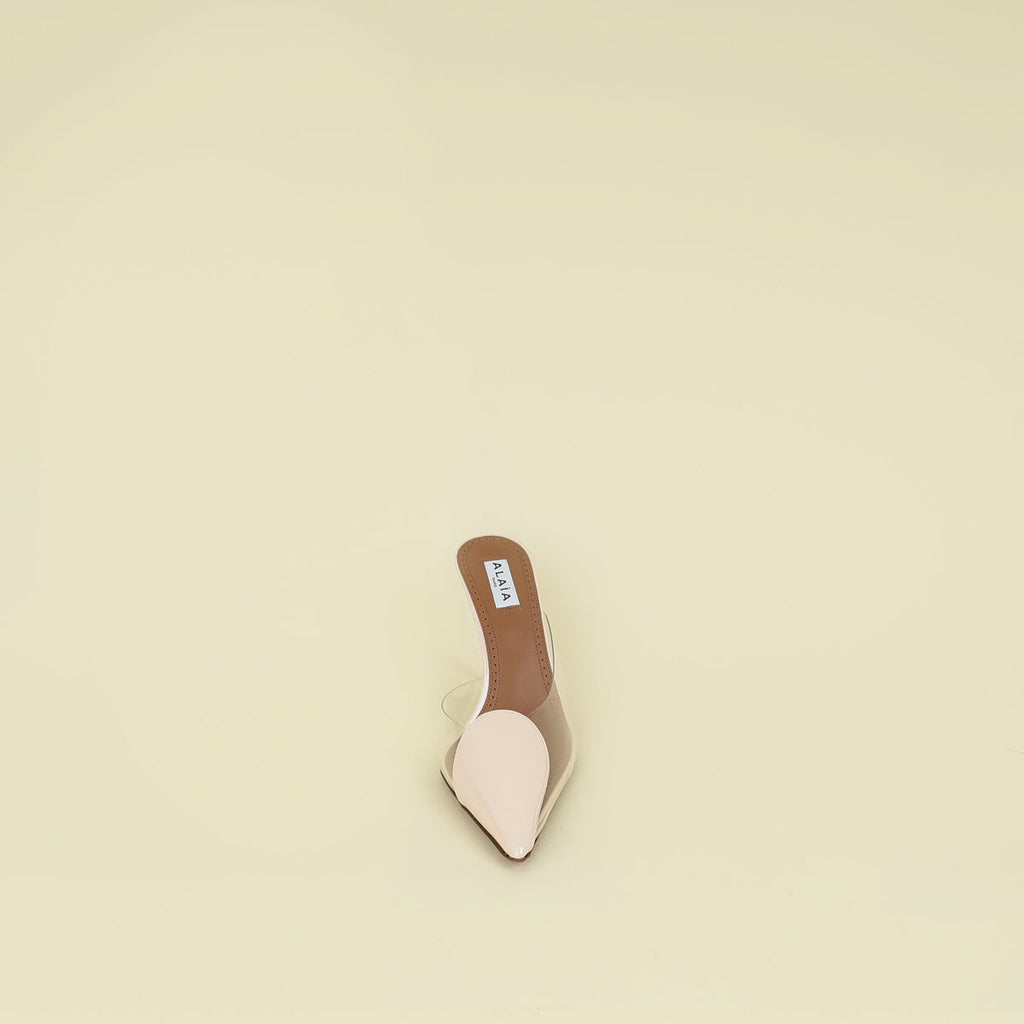 Alaia Bicolor Le Cœur Abstrait 90 Mules 38
