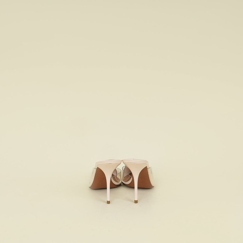 Alaia Bicolor Le Cœur Abstrait 90 Mules 38