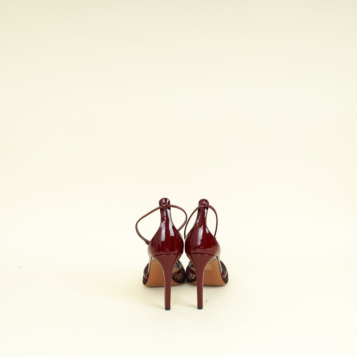 Alaia Rouge Grenat High Fishnet 90mm Pumps 39