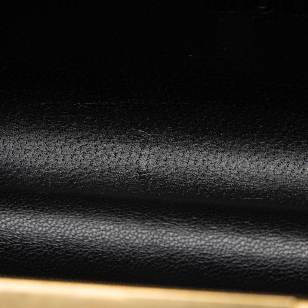 Alexander McQueen Metallic Suede Knuckle Box Clutch