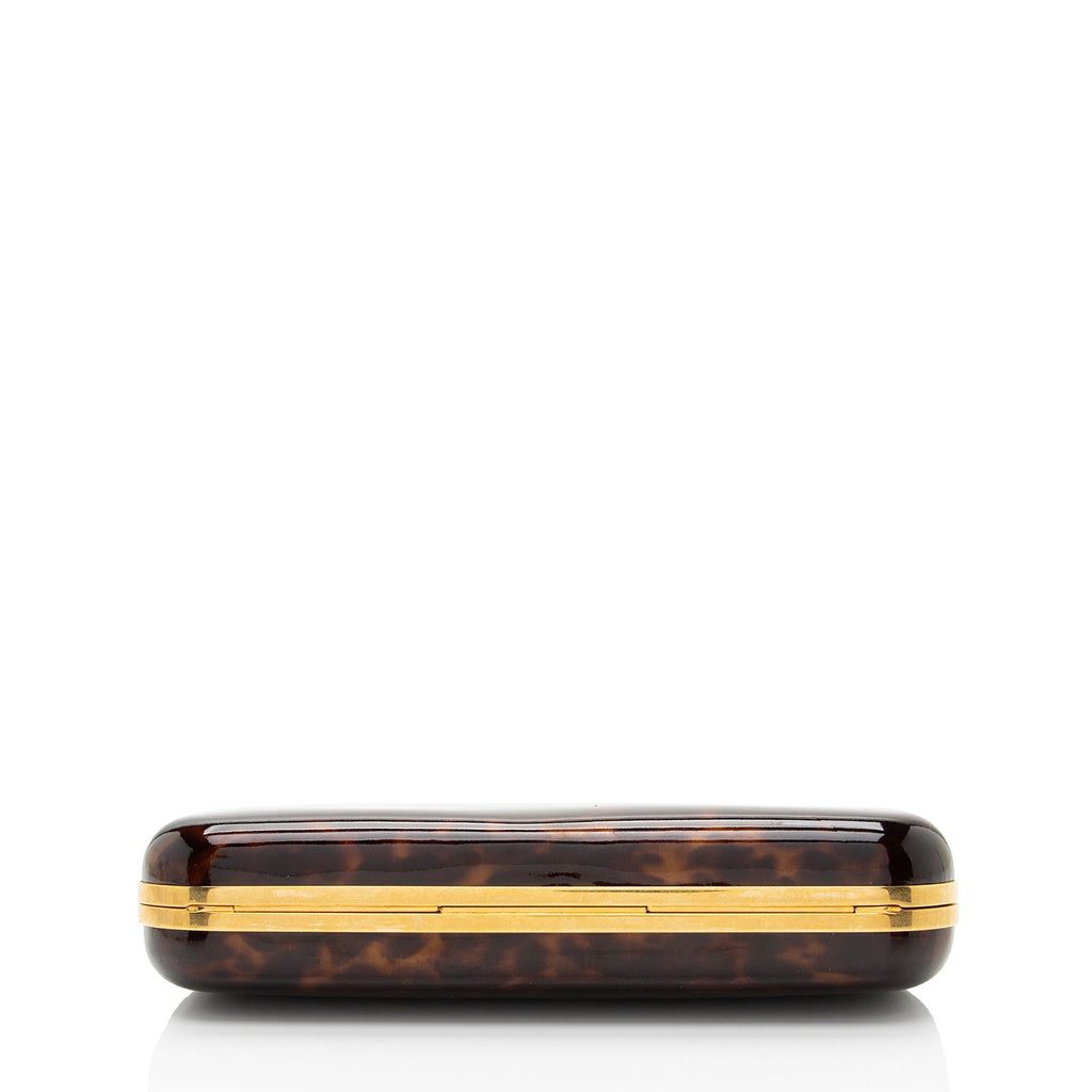 Alexander McQueen Patent Leather Tortoise Knuckle Box Clutch (SHF-rtfp8U)