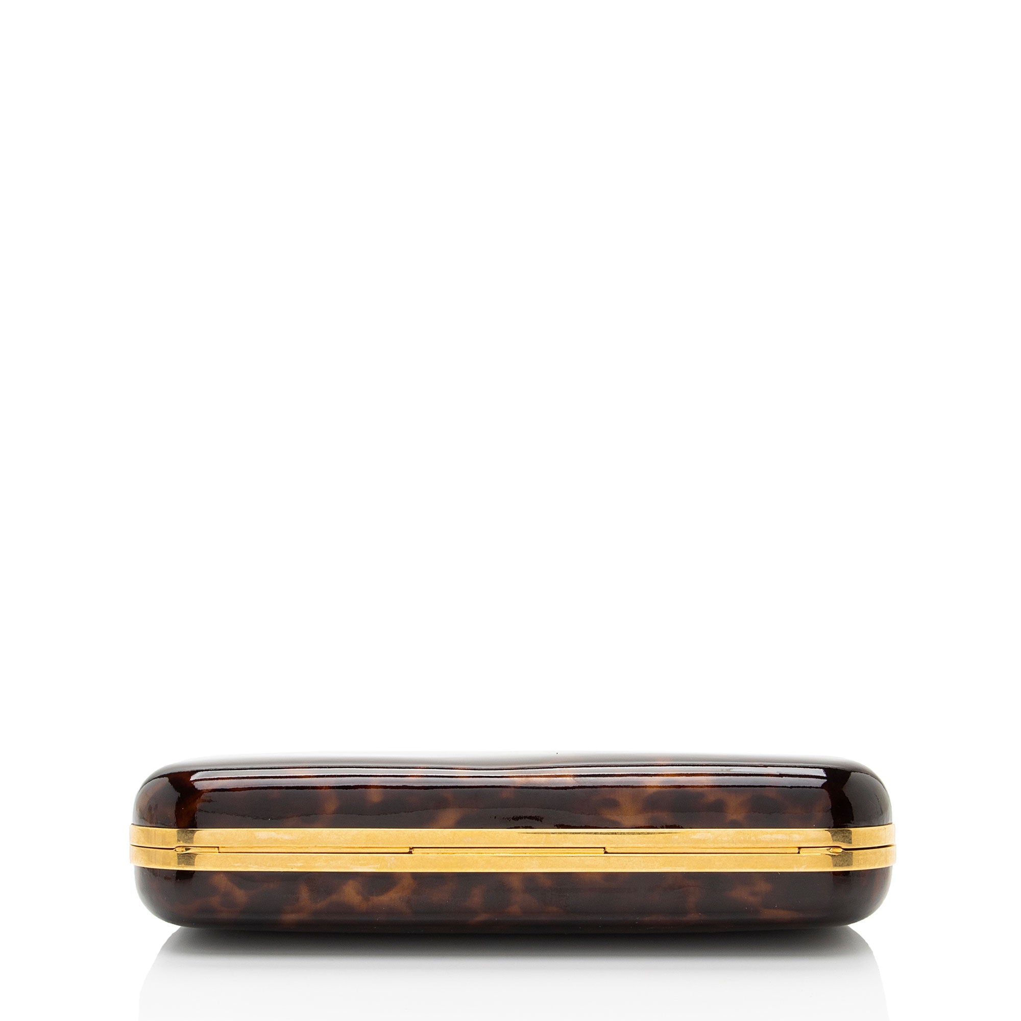 Alexander McQueen Patent Leather Tortoise Knuckle Box Clutch (SHF-rtfp8U)