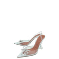 Amina Muaddi White Rosie Glass Slingback 37