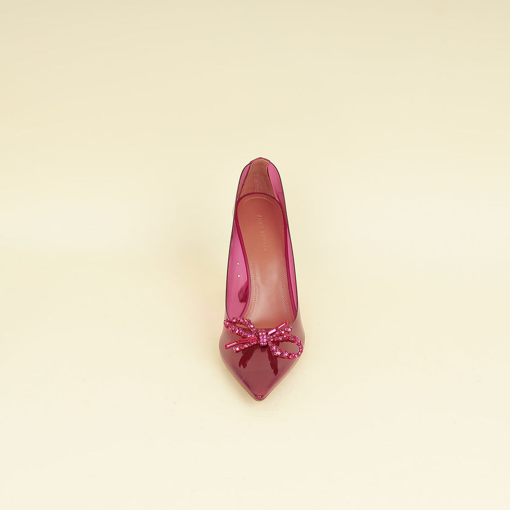Amina Muaddi Fuchsia Rosie PVC Pump 39